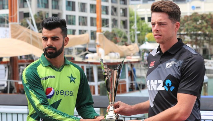 Unveiling of T20 series trophy between Pakistan and New Zealand