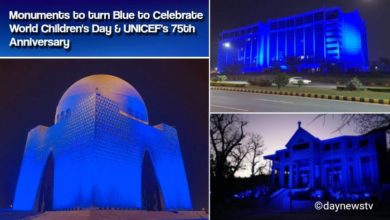 Iconic monuments turn blue on World Children’s Day and UNICEF’s 75th anniversary